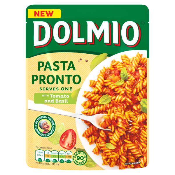 Dolmio Microwave Pasta Pronto Tomato & Basil 200g