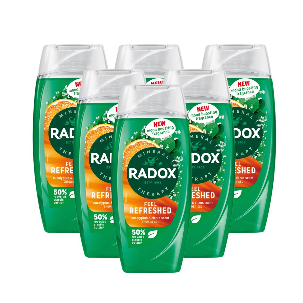 BULK Radox Shower Gel Feel Refreshed 225ml x6