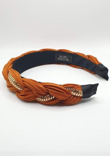 RW Keren - Burnt Orange/Gold Plaited Hairband
