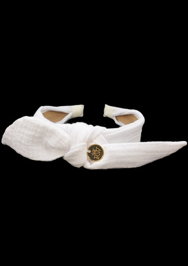 RW Harriet - White Muslin Knot Hairband