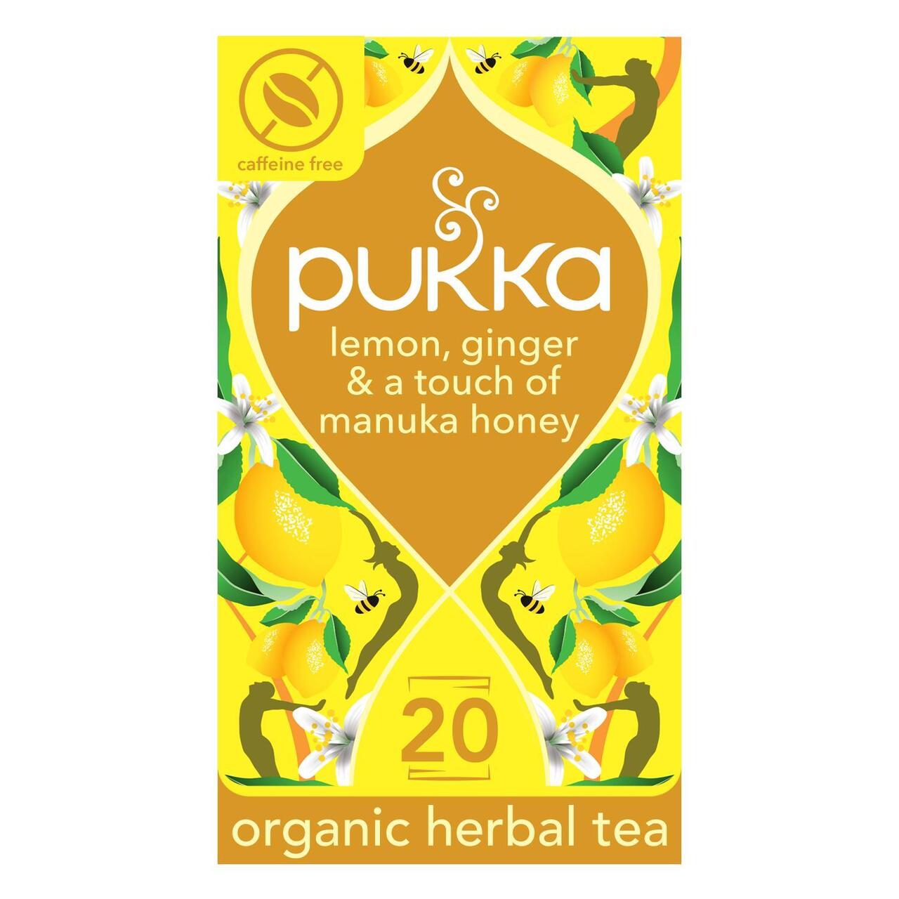 Pukka Herbs Lemon Ginger & Manuka Honey Tea Bags 20pk [534}