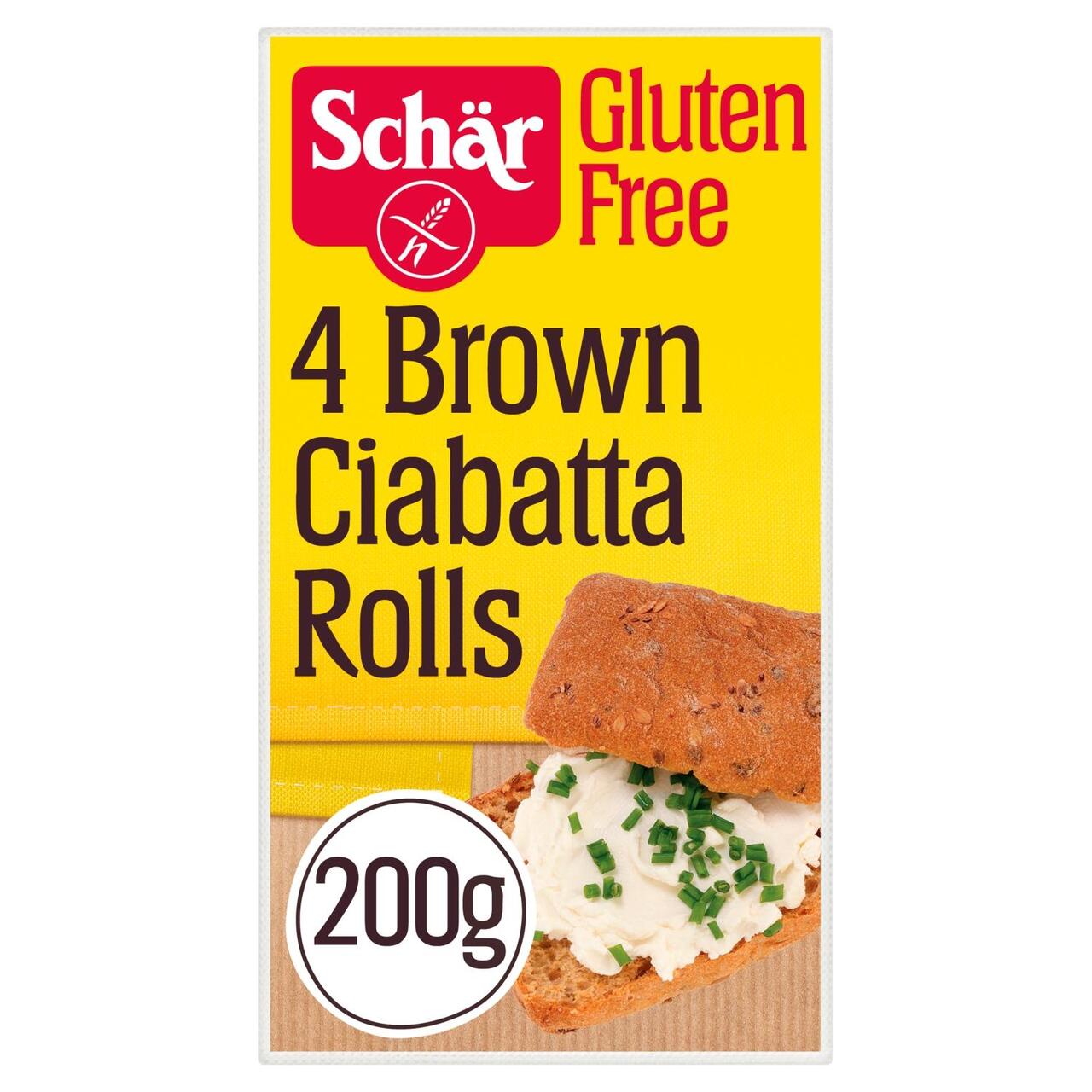 Schar Ciabatta Brown Rolls 200g