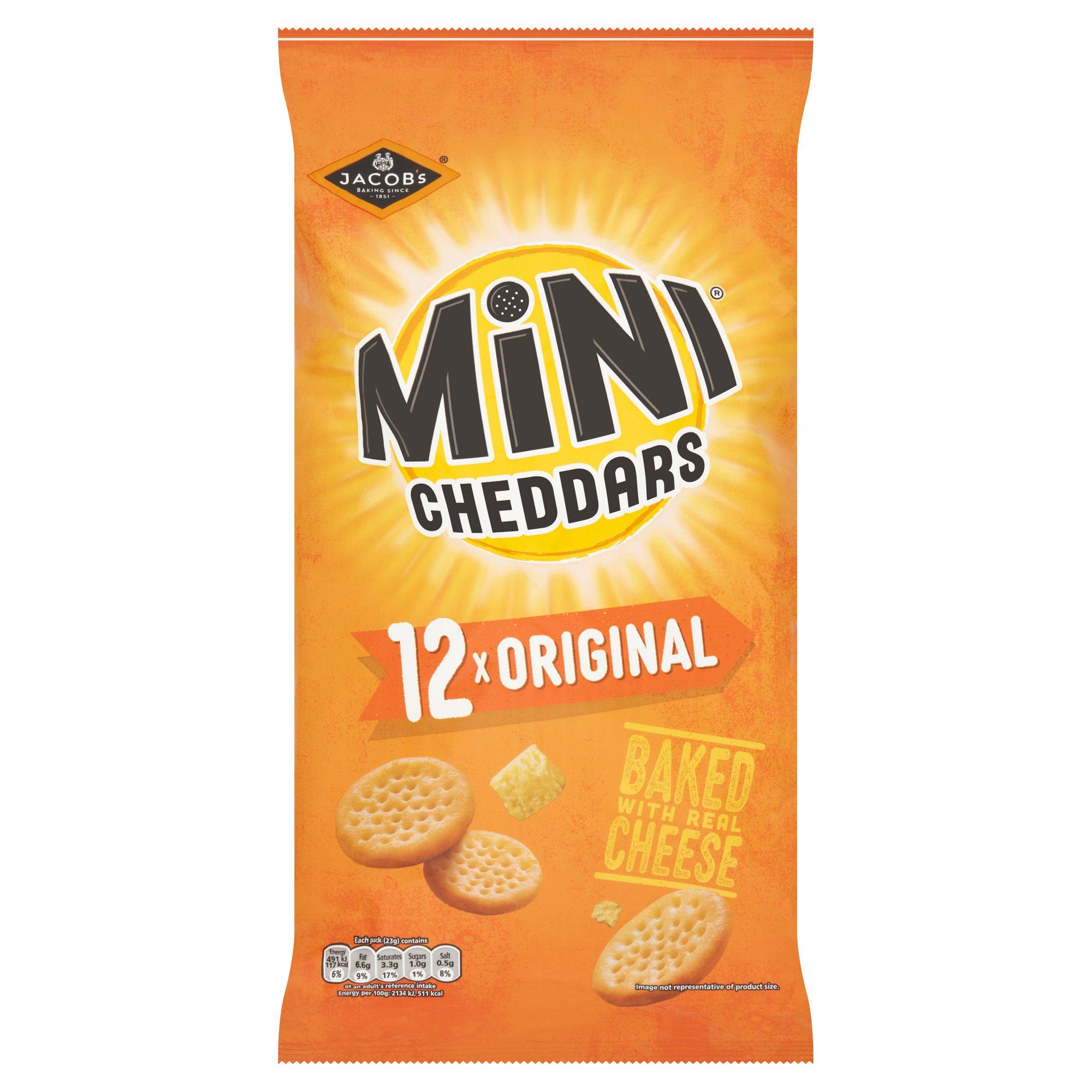 Jacobs Mini Cheddars Original Multipack Snacks 12 x 23g