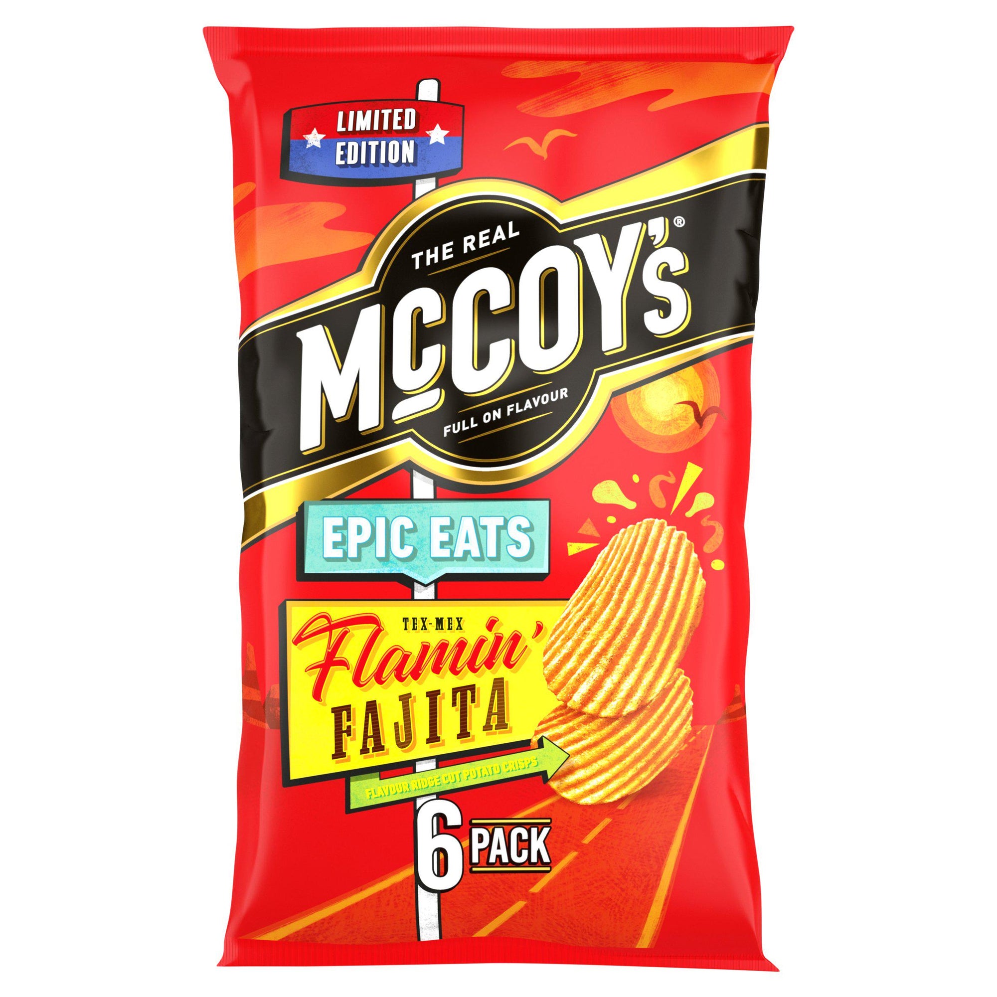 McCoys Epic Eats Flamin Fajita Multipack Crisps 6 x 25g