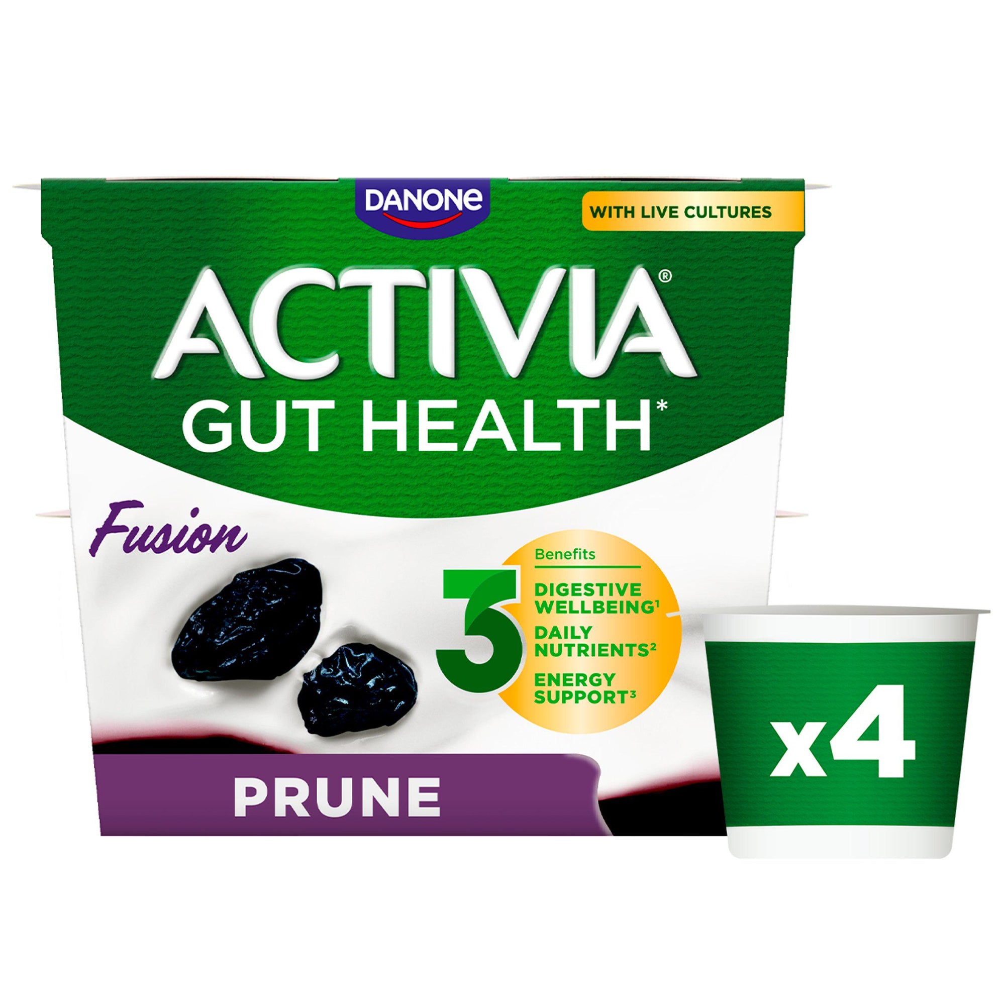 Activia Fusion Prune 4 x 120g