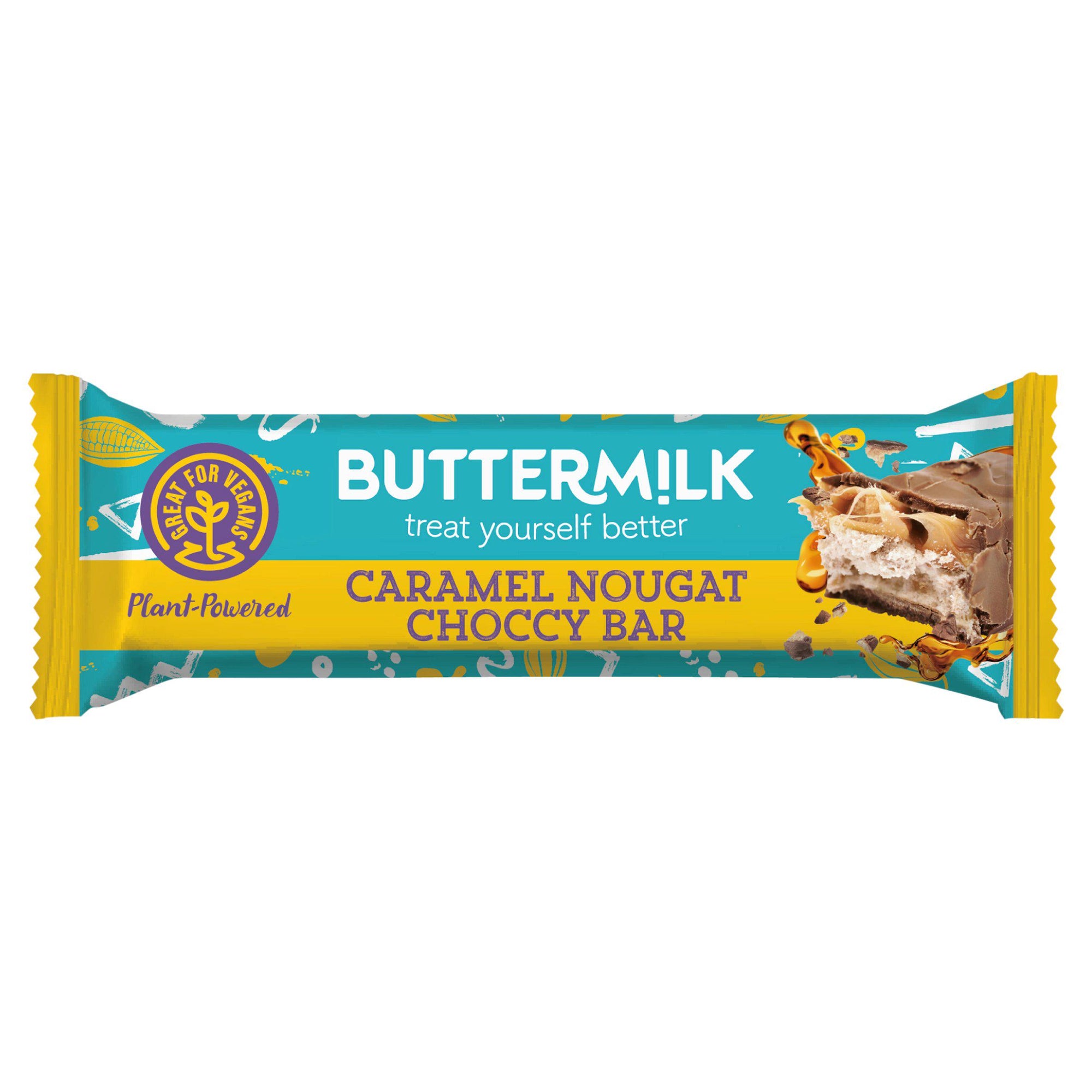 Buttermilk Plant-Powered Caramel Nougat Dairy Free Snack Bar 50g