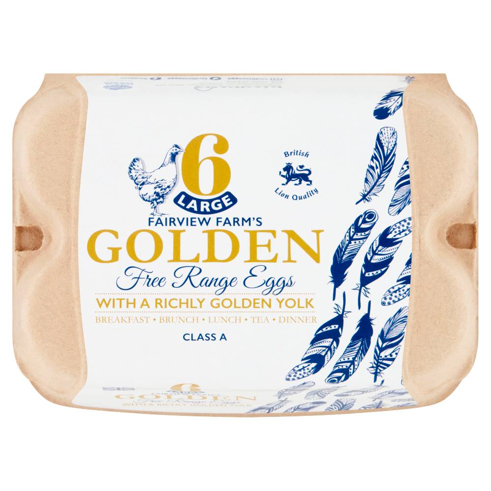 Fairview Farms White Golden Free Range Eggs 6pk
