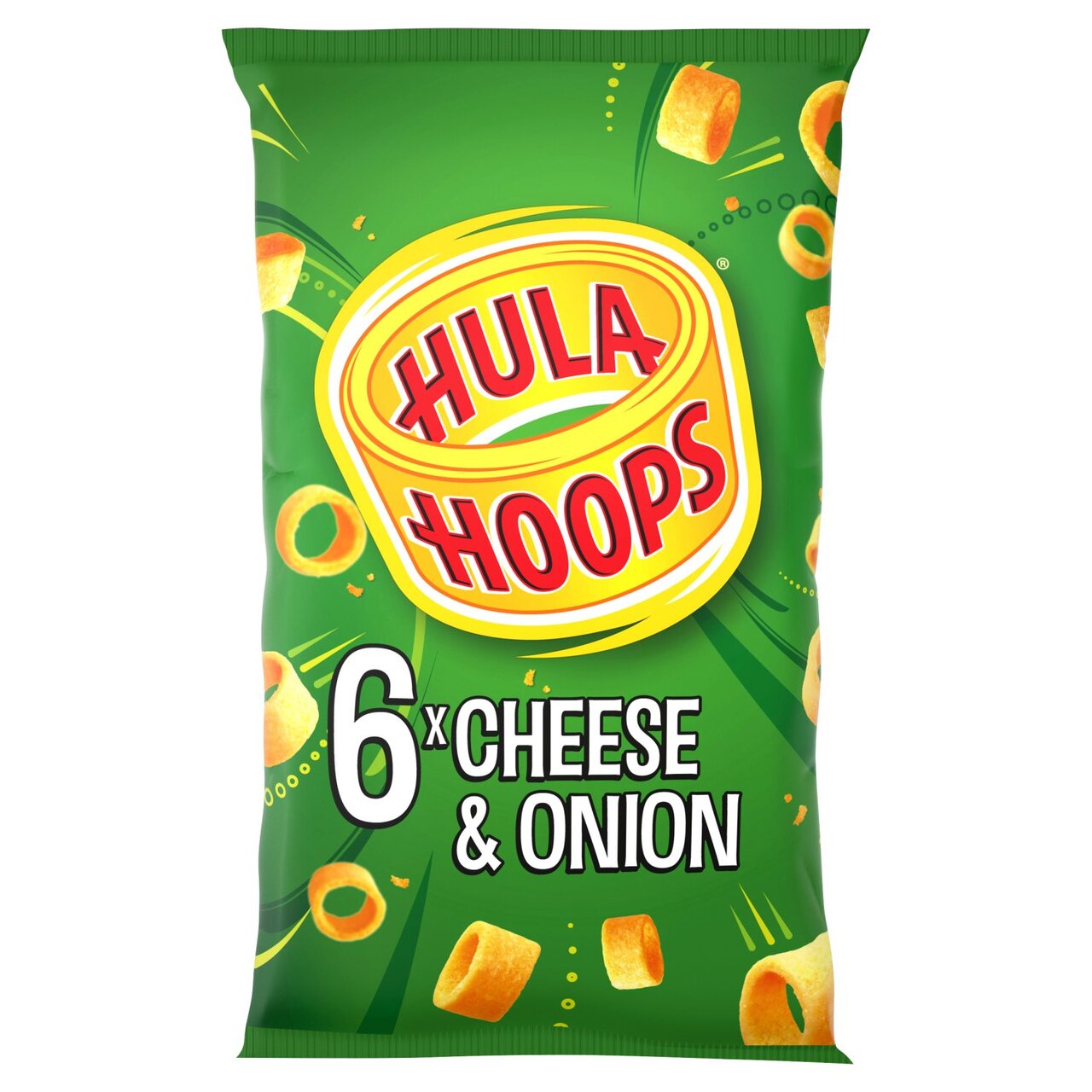 Hula Hoops Cheese and Onion Flavour Potato Rings 6pk