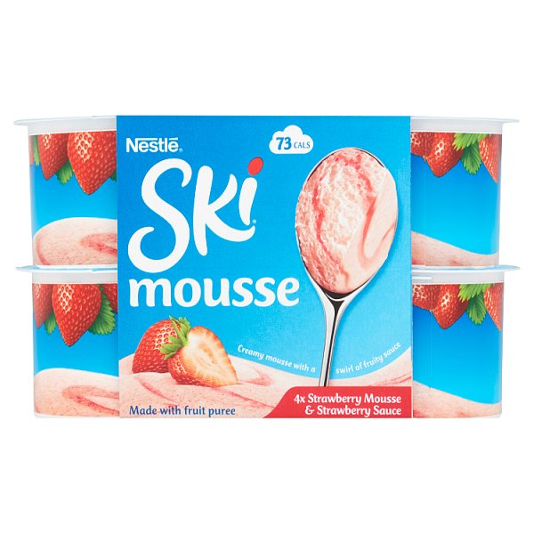 Nestle Ski Mousse Strawberry 4pk