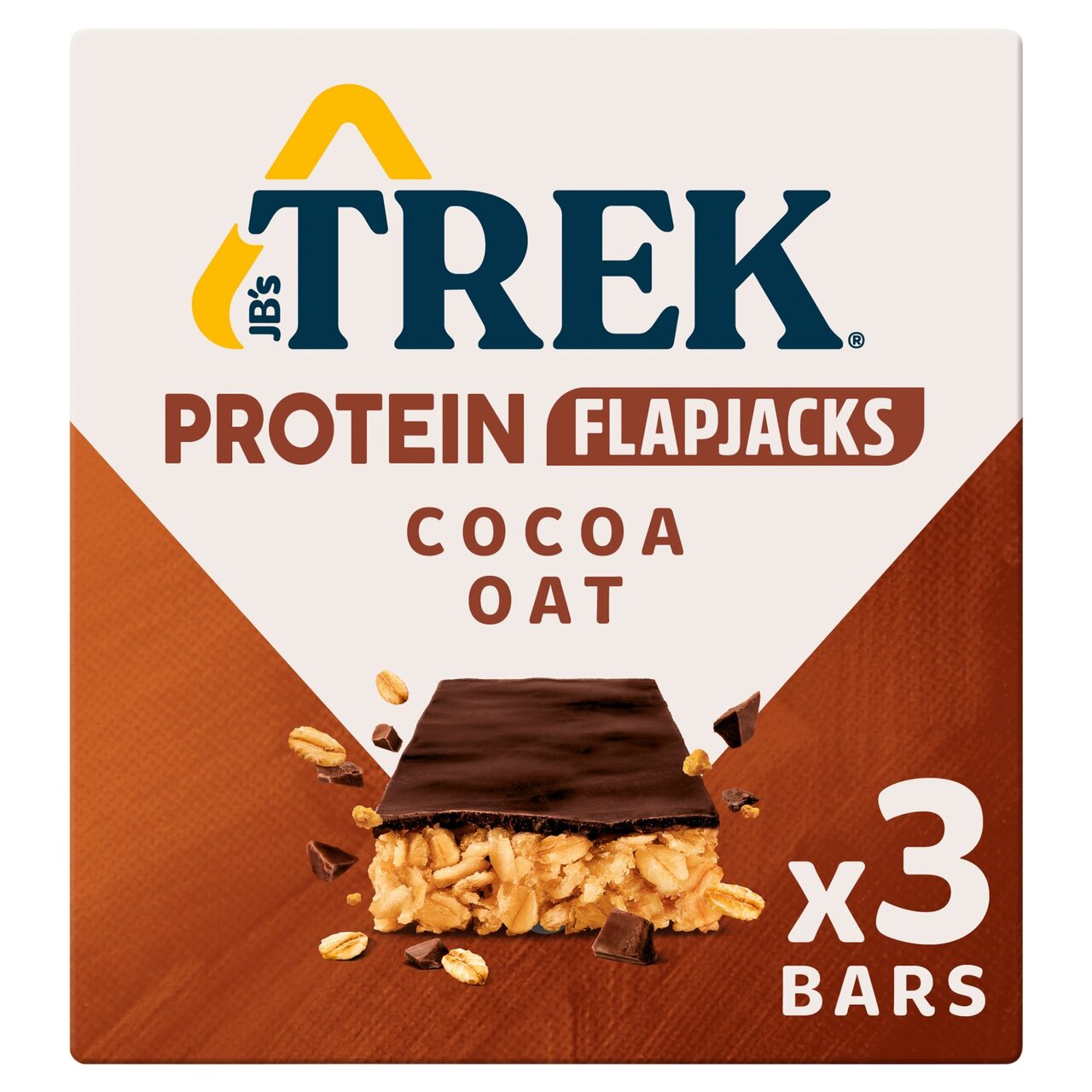 Trek Cocoa Oat Protein Flap Jacks 3 x 50g