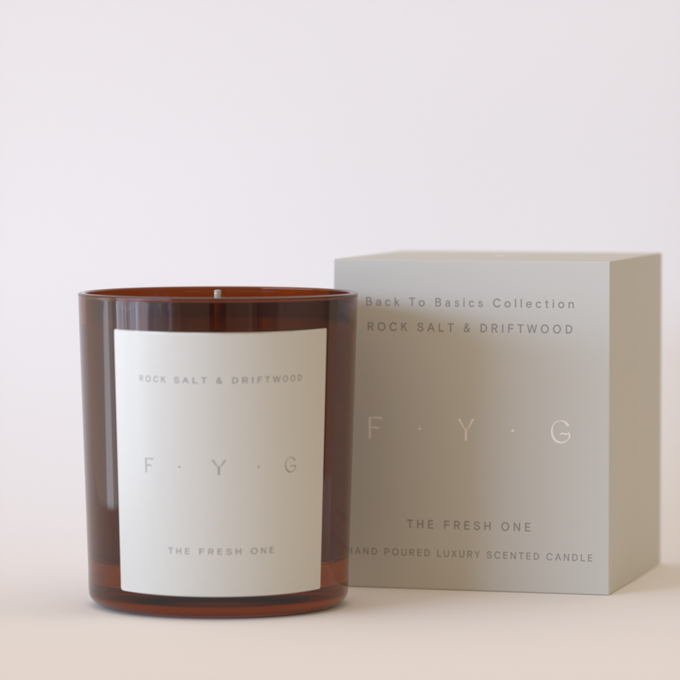 FYG Candle, Rock Salt & Driftwood
