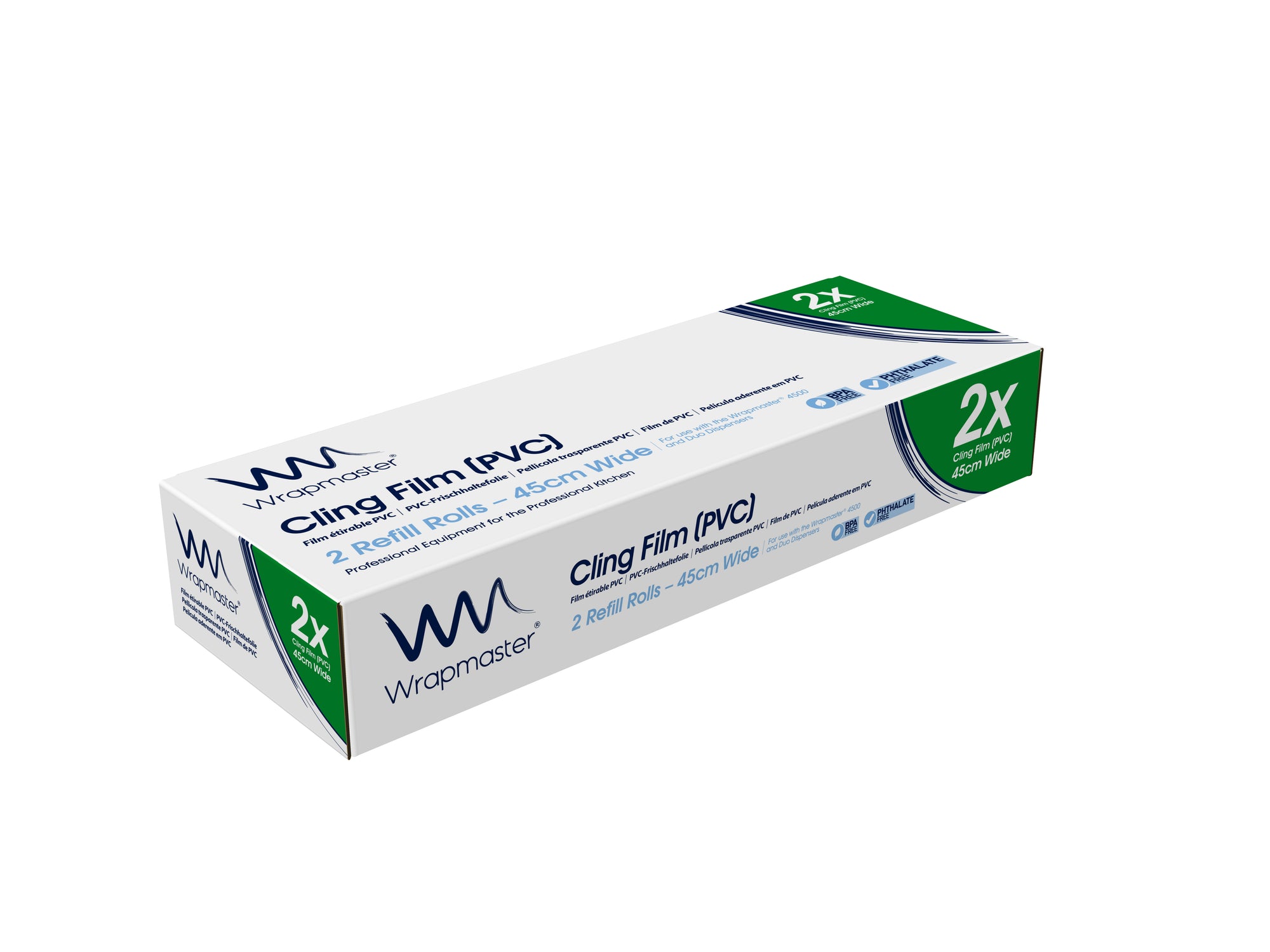 Wrapmaster 450mm wide x 500m Clingfilm 2-pack