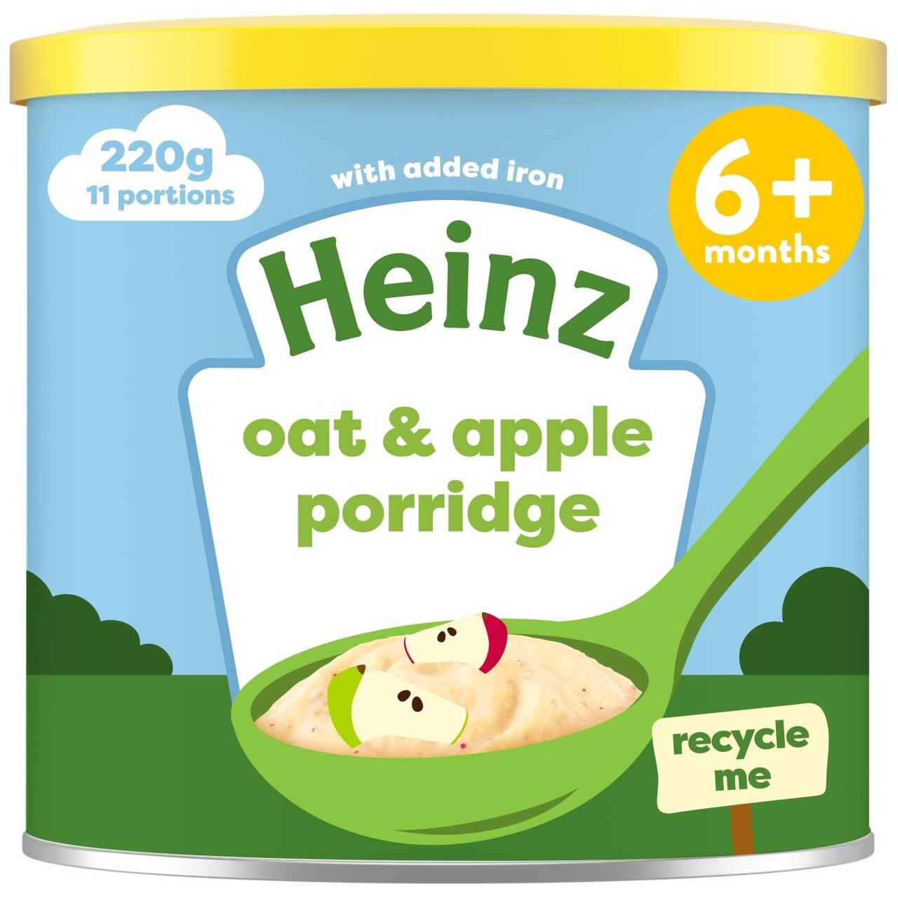 Heinz Creamy Oat & Apple Porridge Baby Food 6 Plus Months 125g