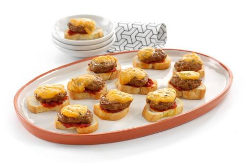 Mini Cheeseburger Crostini 16pk