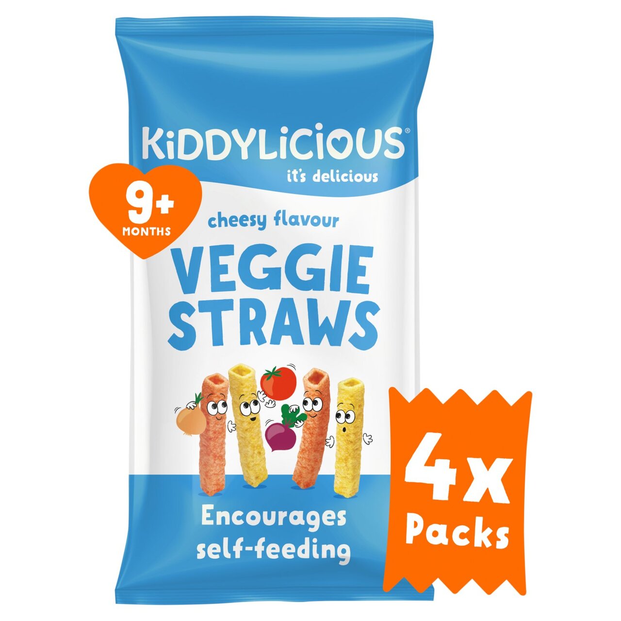 Kiddylicious Cheesy Straws 4 x 12g