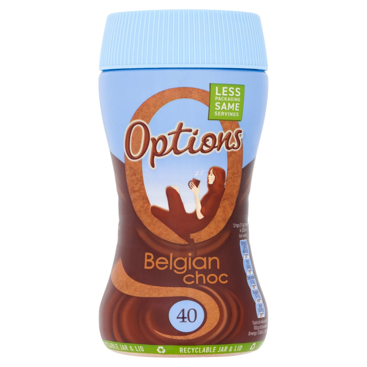 Options Belgian Hot Chocolate 220g