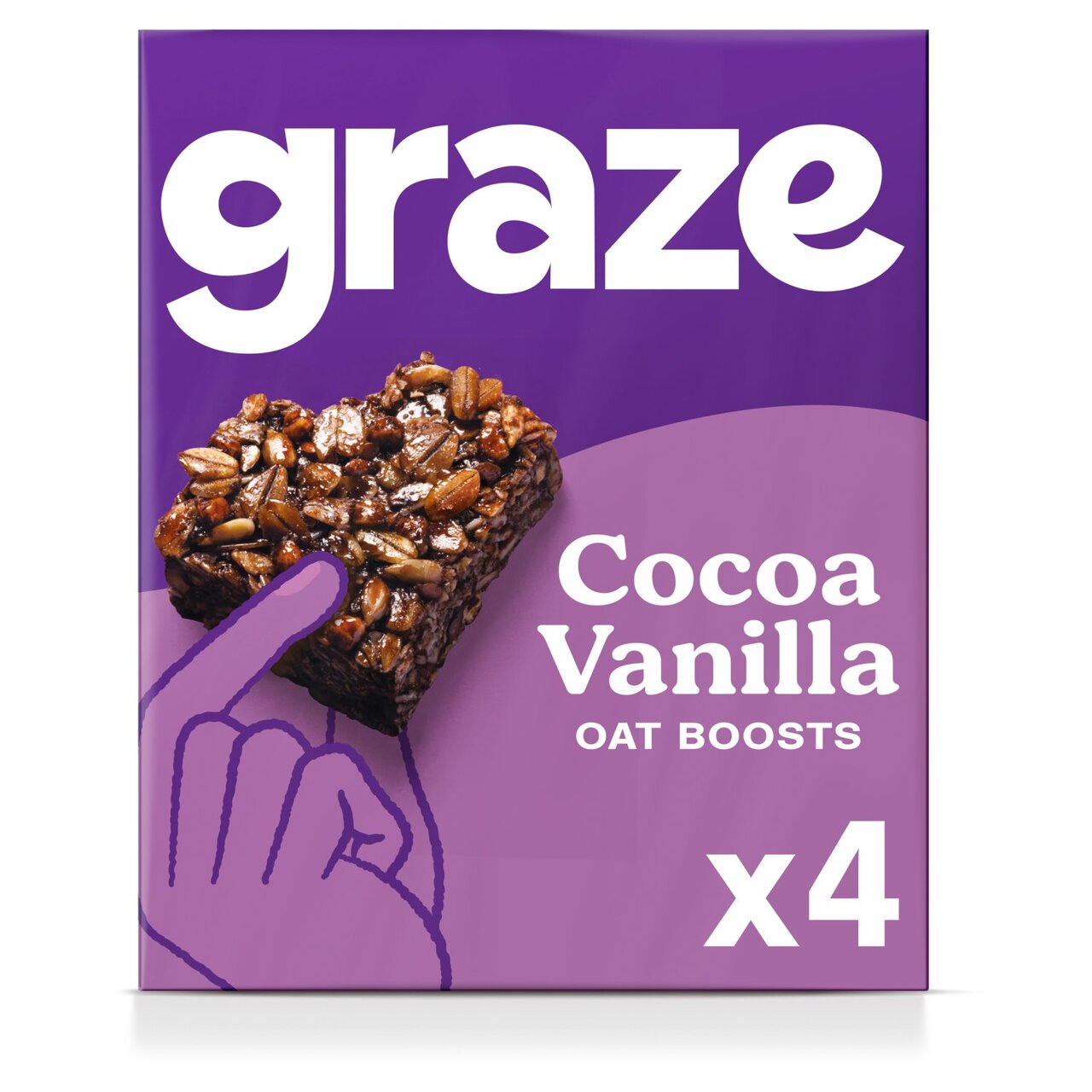 Graze Protein Bites Cocoa Vanilla Oat Squares 120g