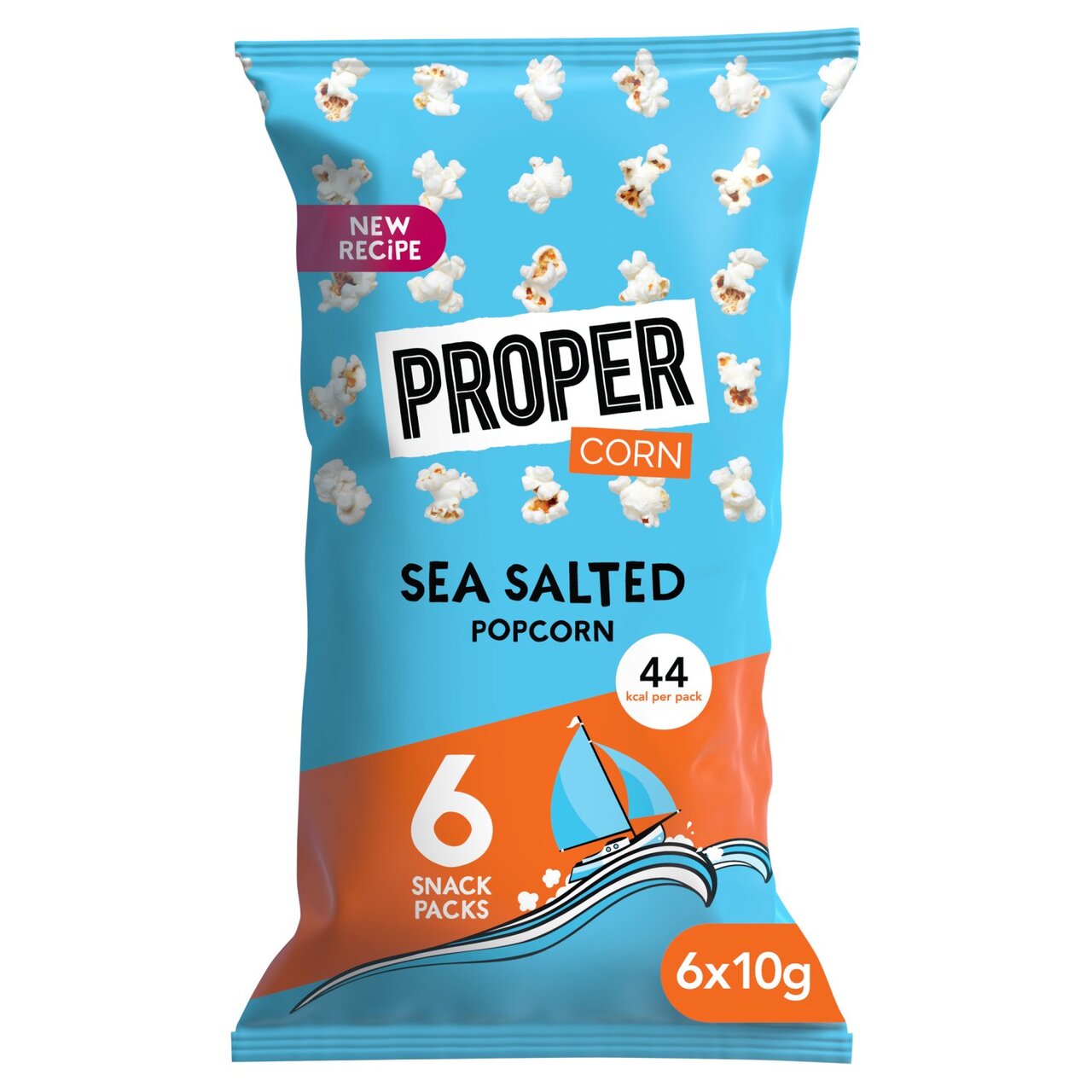 Propercorn Lightly Sea Salted Popcorn 6 X 10g
