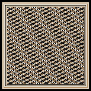 LV Scarf Marley, Black/Cream/Camel 90x90cm