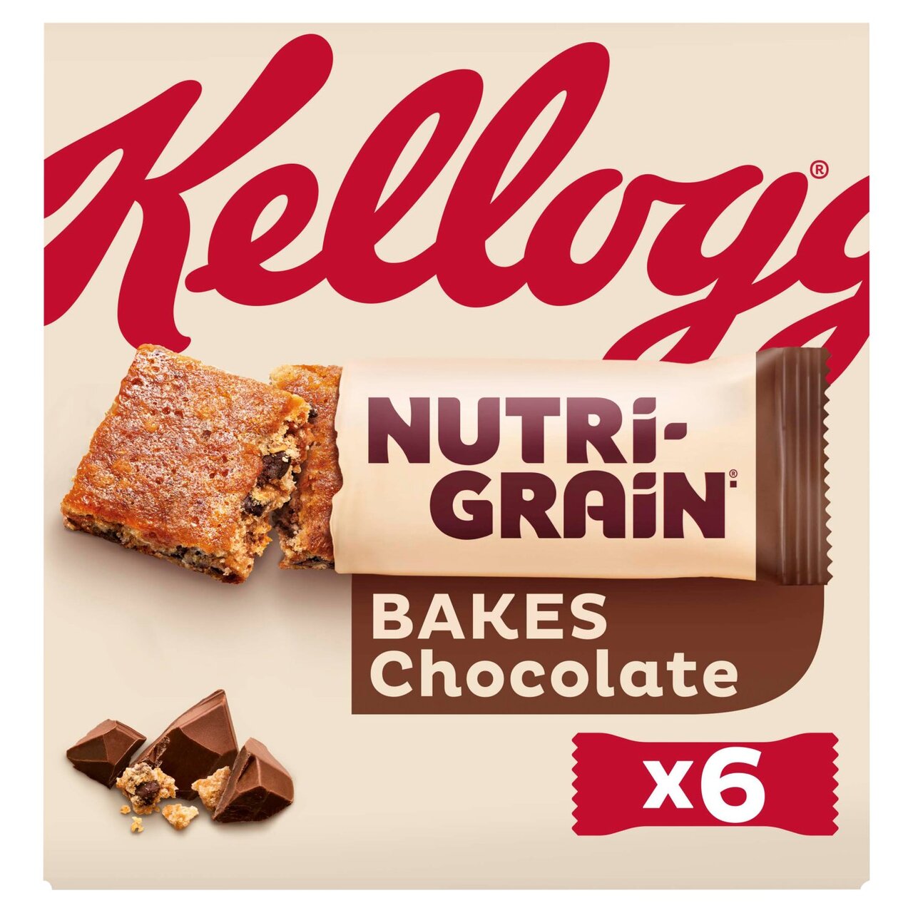 Kellogg Nutri Grain Bakes Chocolate Snack Bars 270g 6pk