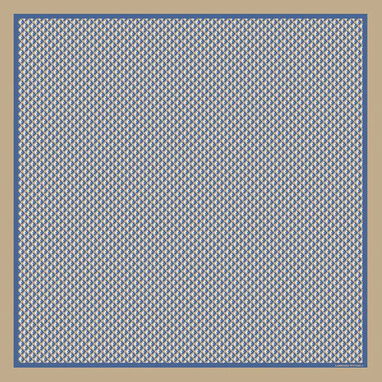 LV Scarf, Mira, Dutch Blue/Sand  90x90cm