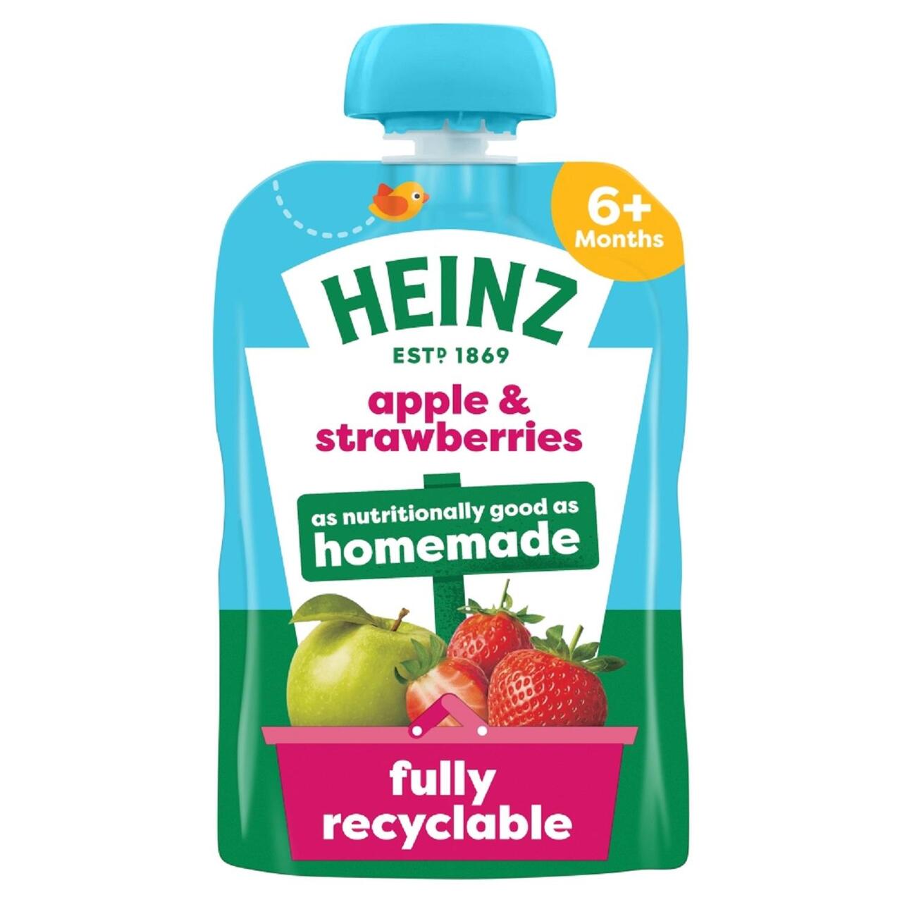 Heinz Apple & Strawberry Puree 4-36 Months 100g
