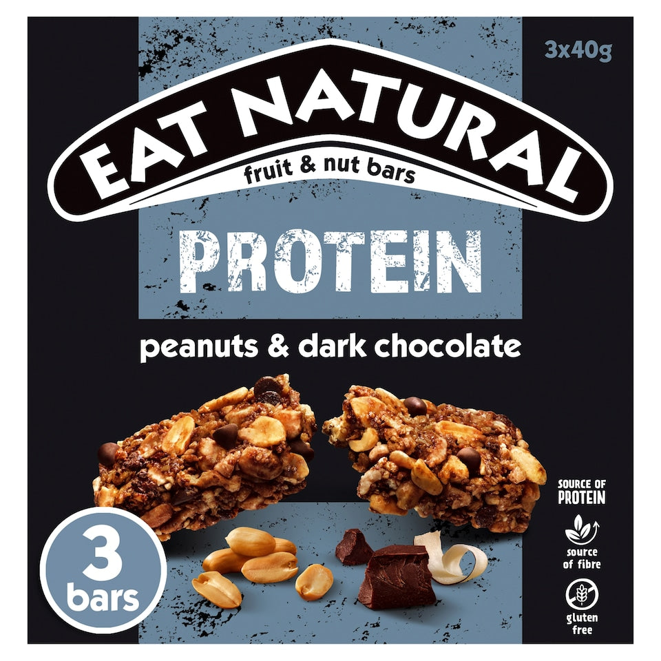 Eat Natural Energy Protein Bars Chocolate & Peanut 3 x 40g