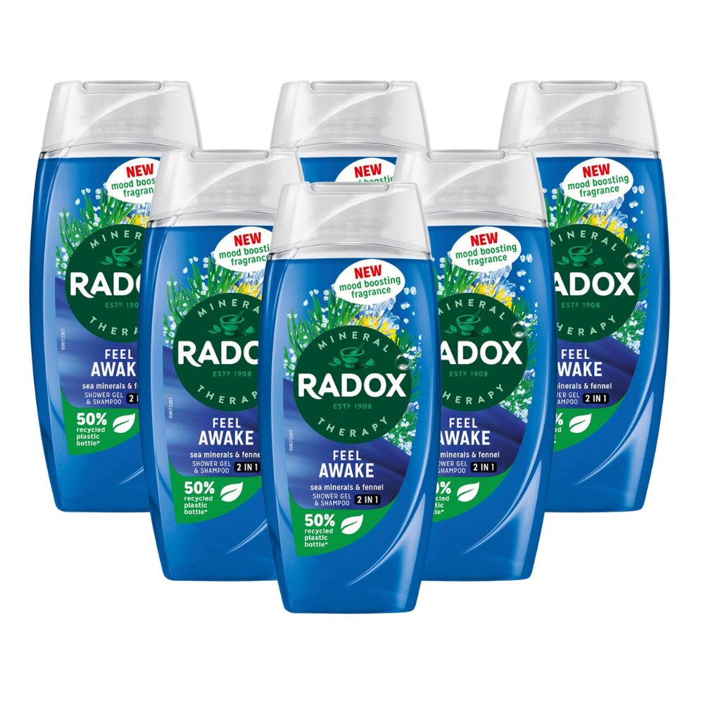 BULK Radox Shower Gel Feel Awake 225ml x 6