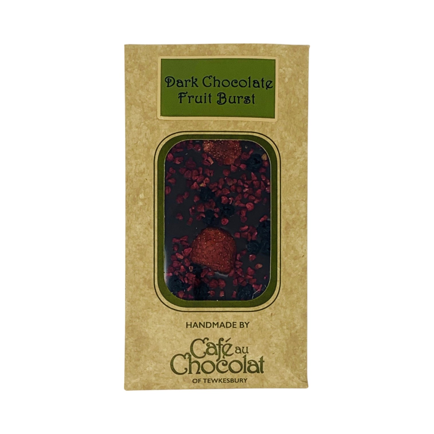+Cafe au Choc Dark Chocolate Fruit Burst Bar 100g