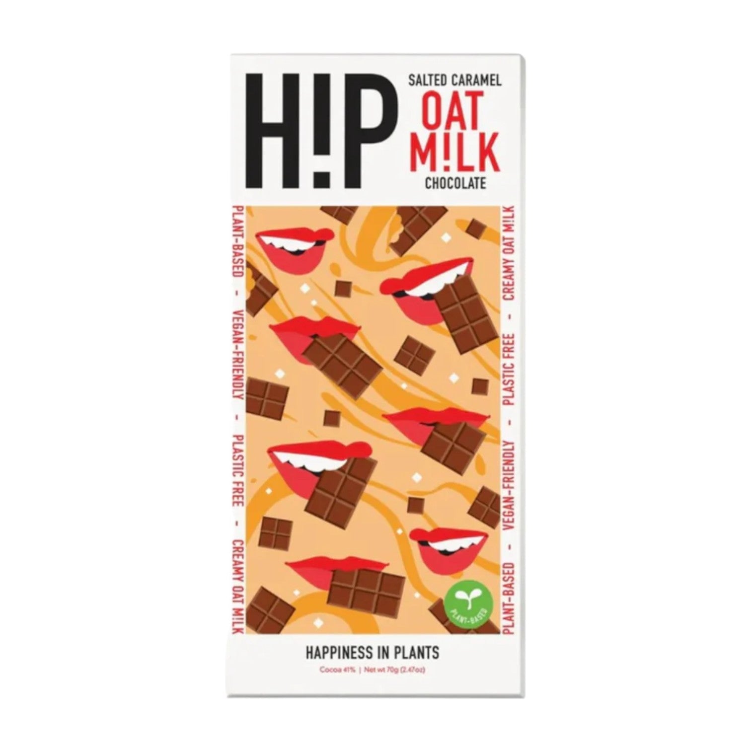 +H!P Salted Caramel Oat Milk Chocolate 70g