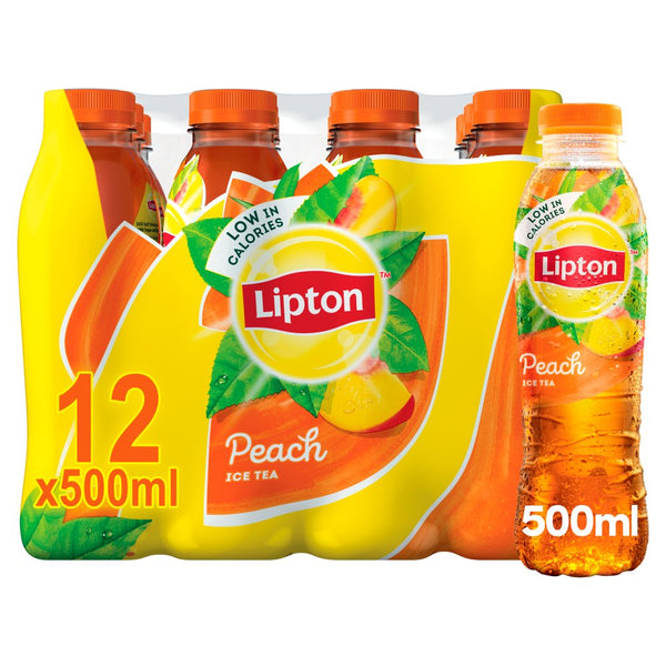 BULK Lipton Peach Ice Tea 12x500ml