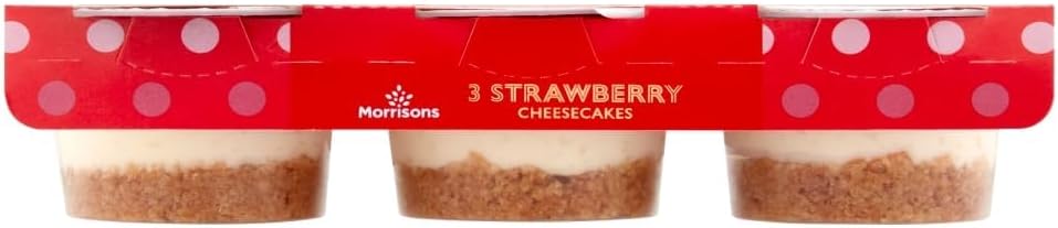 Morrisons Strawberry Cheesecakes 3 x 100g