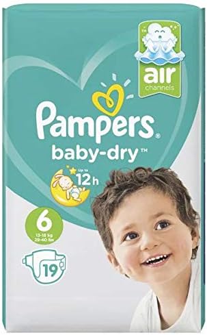 Pampers Baby Dry Nappies Size 6 Box 76