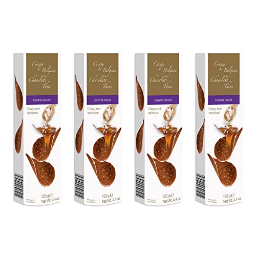 Belgian Choc Thins Caramel Sea Salt 4 x 125g