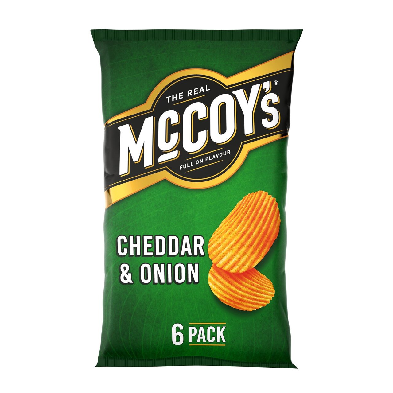 Mc Coys Ridge Cut Cheddar & Onion 6 x 25g