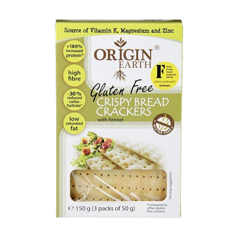 Origin Earth Gluten Free Crackers Sesame 150g