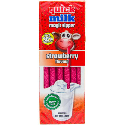 Quick Milk Magic Sipper Strawberry Straws 13pack