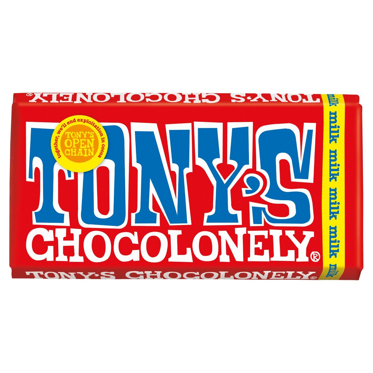 Tonys Chocolonely Fairtrade Milk Chocolate 180g