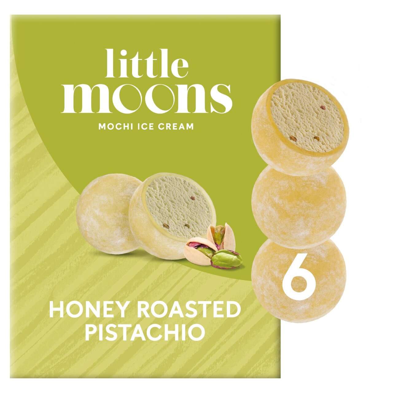 Little Moons Honey Roasted Pistachio Soft Mochi Gelato 6 x 32g