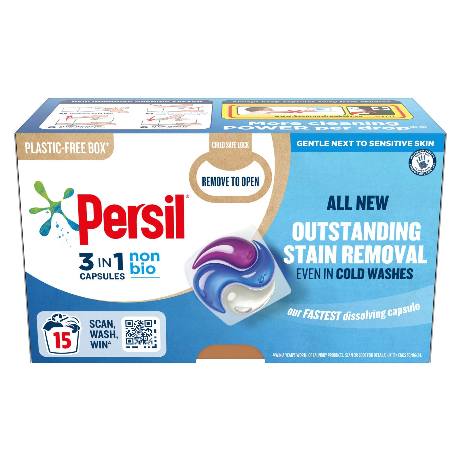 Persil Non Bio Capsules 3in1 15 wash