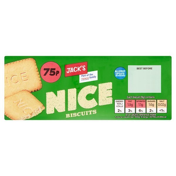 Jack's Nice Biscuits 200g PMP 0.85