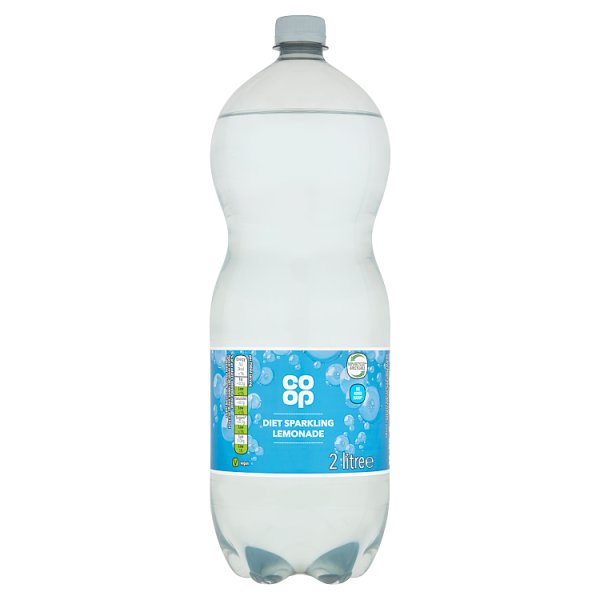 BULK Co Op Sparkling Diet Lemonade 2Ltr x6