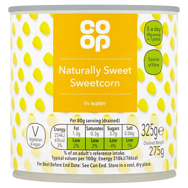 BULK Co Op Sweetcorn 325g x12