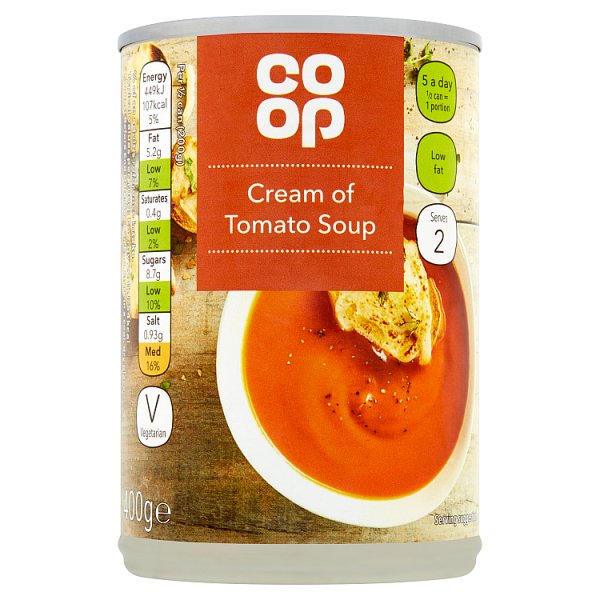 BULK Co Op Cream Of Tomato Soup 400g x6