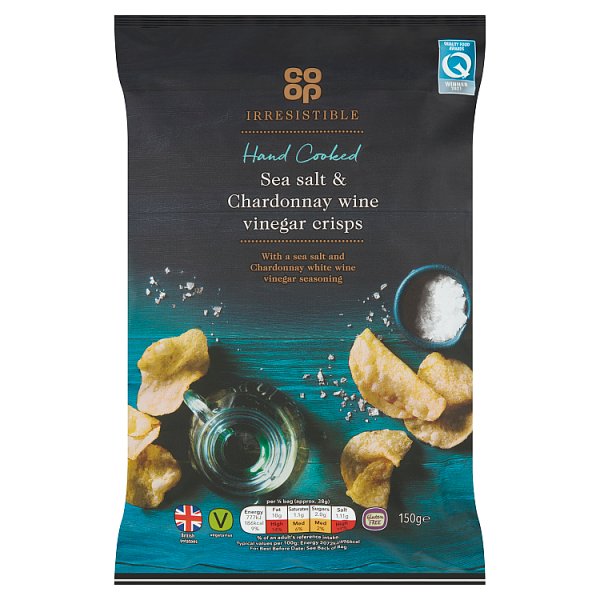 BULK Co Op Irresistible Sea Salt & Vinegar crisps 12x150g