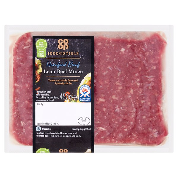 Co Op Irresistible Hereford 5% Beef Mince 2F8