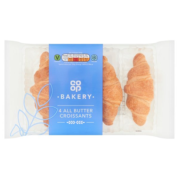 Co Op All Butter Curved Croisants 4pk