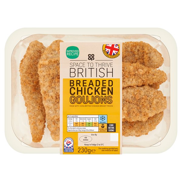 Co Op British Breaded Chicken Goujons