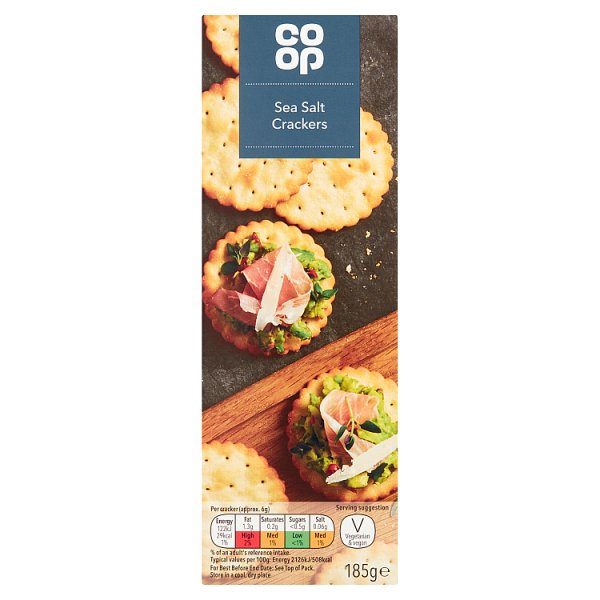 BULK Co Op Sea Salt Crackers 185gx8