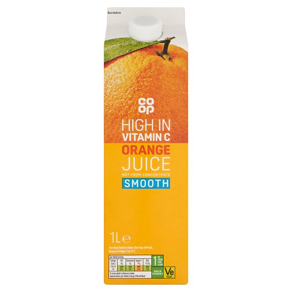 Coop Fresh Orange Juice Smooth 1 litre